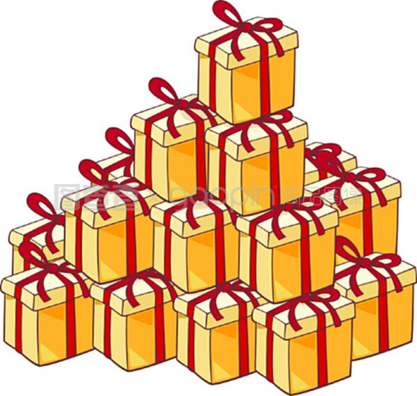 成堆的圣誕禮物
